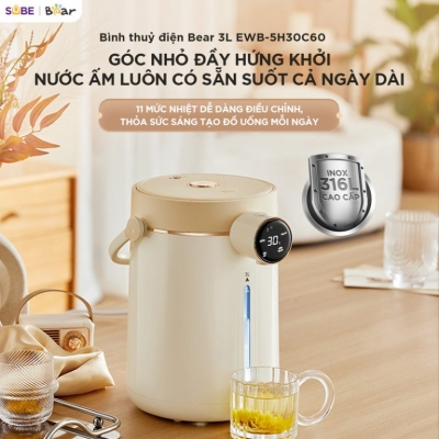 [SALE 20/10] Bình thuỷ điện Bear 3L EWB-5H30C60